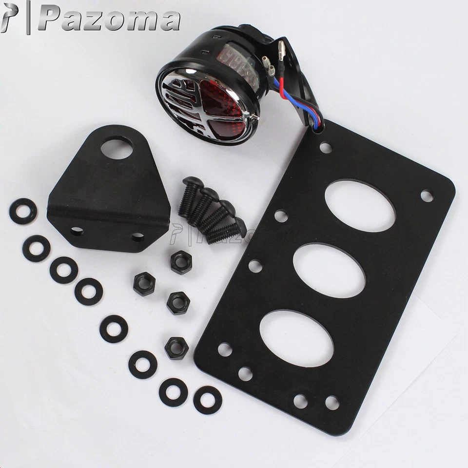 Soporte de luz trasera de matrícula lateral para Harley Sportster 883 Super Low XL883L Foto 2 de 4