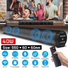 40W TV Soundbar Subwoofer Speaker Wireless Bluetooth 5.0 Sound Bar Home Theater