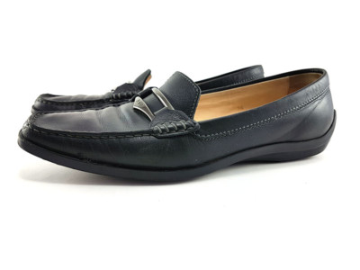 black leather moccasins womens