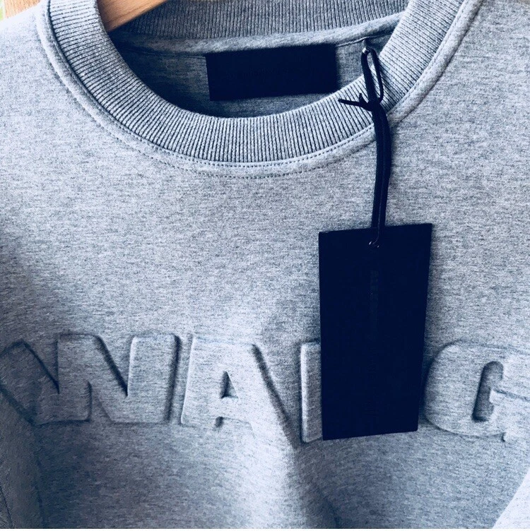 Alexander Wang x H&M Men Grey Scuba Hoodie Sweat Collector Néoprène Size S