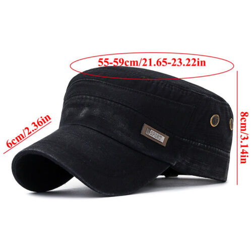 Adjustable Military Patrol Cap Cadet Hat Men Women Golf Baseball hat Dad Gifts - Picture 6 of 38