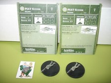  Axis  Allies Miniatures BASE SET II PIAT Gunner 2 PIECES with cards 17/45 