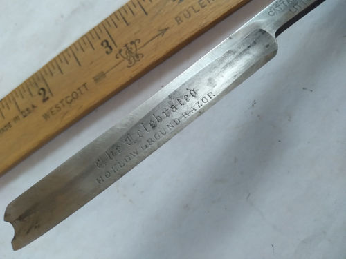 RARE ANTIQUE CATTARAUGUS STRAIGHT RAZOR THE CELEBRATED HOLLOW GROUND NEW YORK - Picture 6 of 6