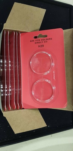 10 AirTite H39 Direct Fit Coin Capsules 39mm For 1oz. Silver Round Medallion NEW - 第 2/6 張圖片
