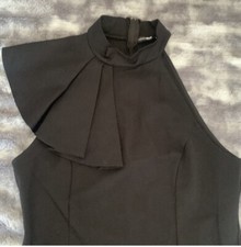 Fashion Nova Black Ruffle Butter Dress Size XL