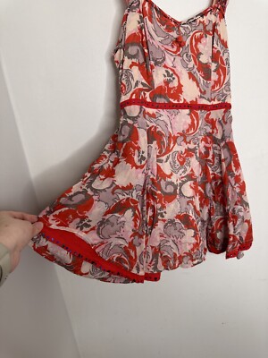 free people beaded flower dress Free People Sacha Mini Dress Black Floral XS NEW Beaded Plunge Flirty  Summer