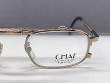 Chai Eyeglasses Frames Men Silver Rectangular Germany No. 04 Vintage