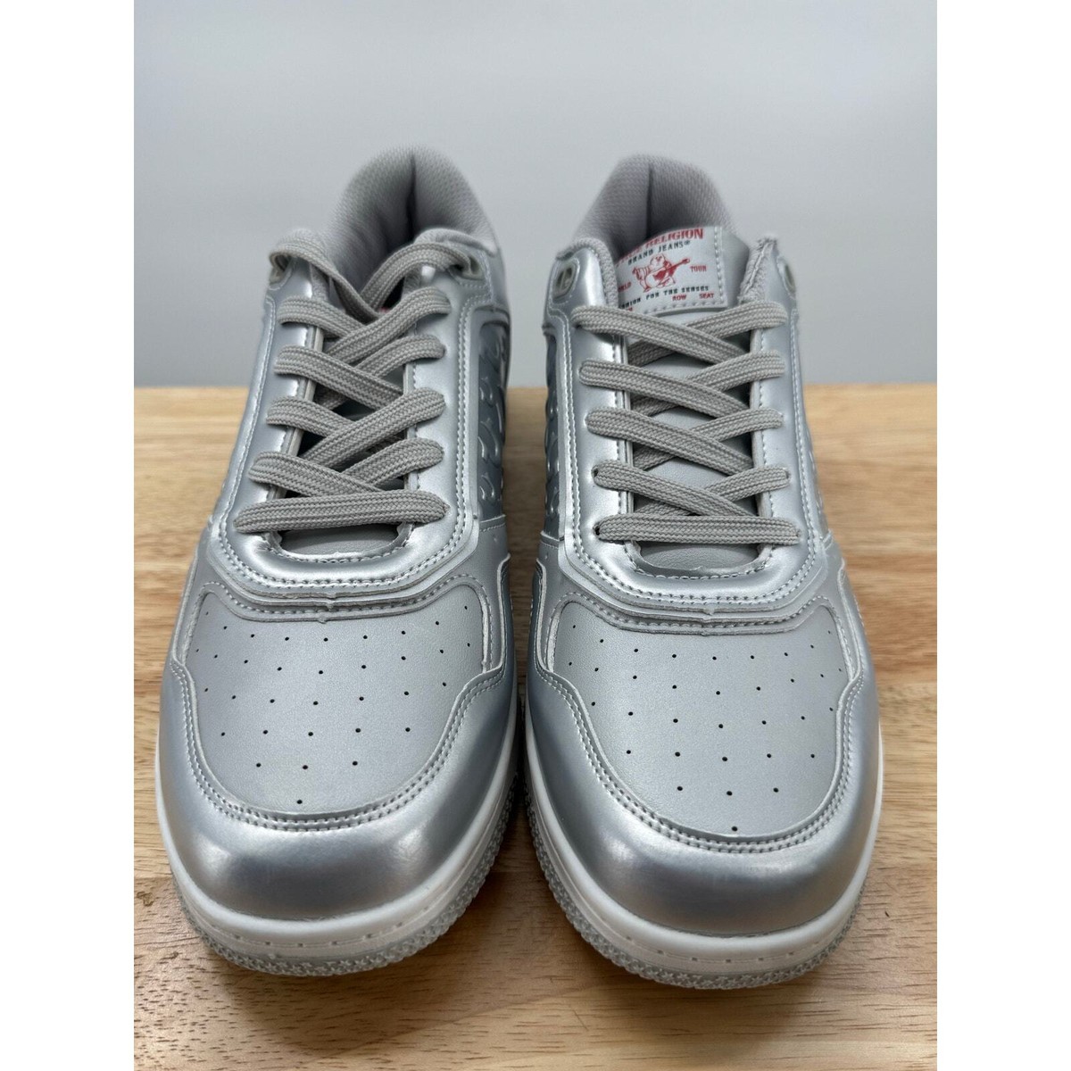 True Religion Jones Court Silver‎ Emboss Casual Sneaker Men’s Size 10 New True Religion Jones Court Silver Emboss Casual Sneaker Men main image 3