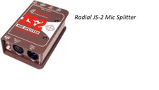 Radial JS2 Two-way Microphone Splitter JS-2 JS 2 Mic Splitter - 100% mint in box