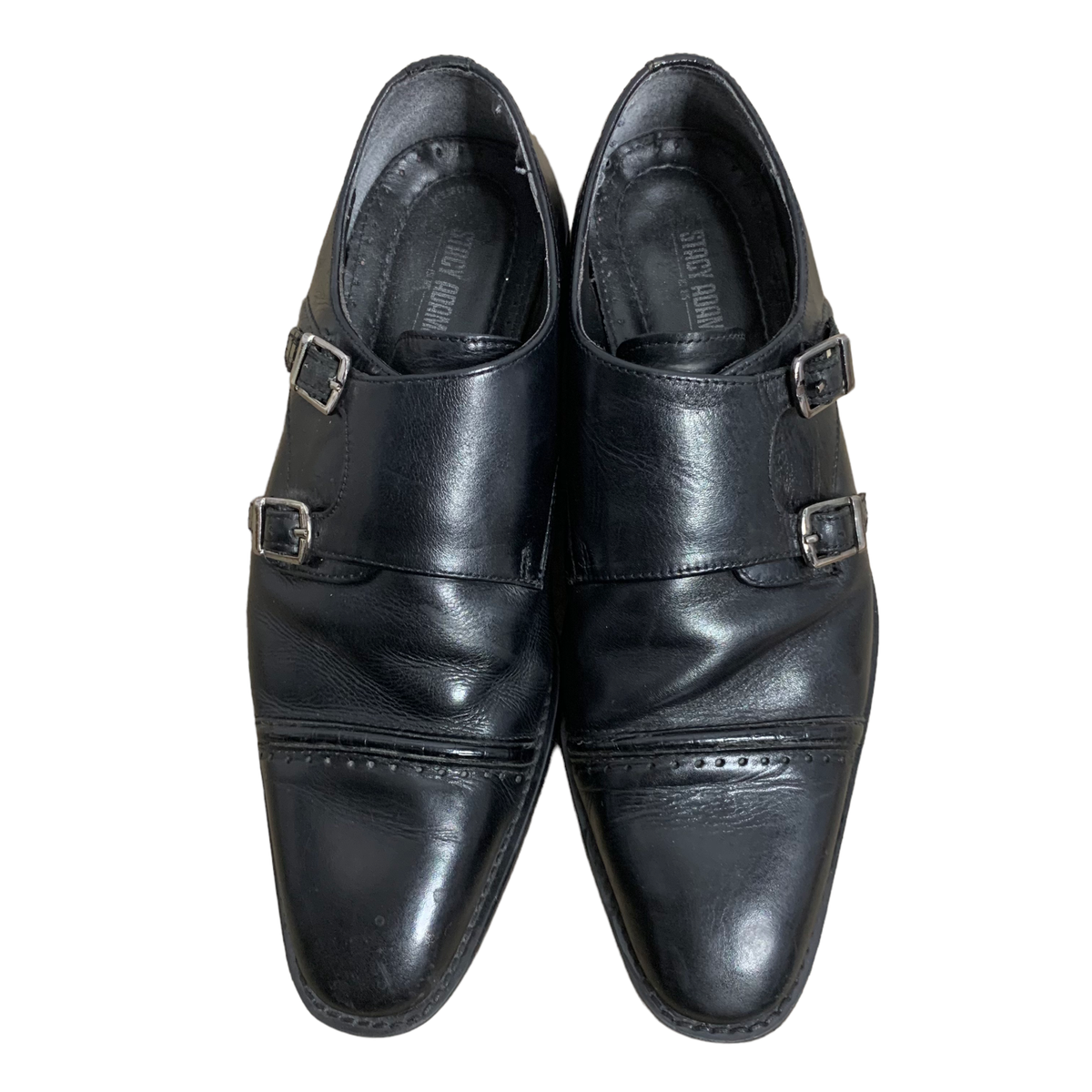 Stacy Adams Two-Tone‎ Monk Strap Dress Shoes Men\'s Size 13M Stacy Adams Leather Double Monk Strap Shoes Mens 9.5 Black  main image 2
