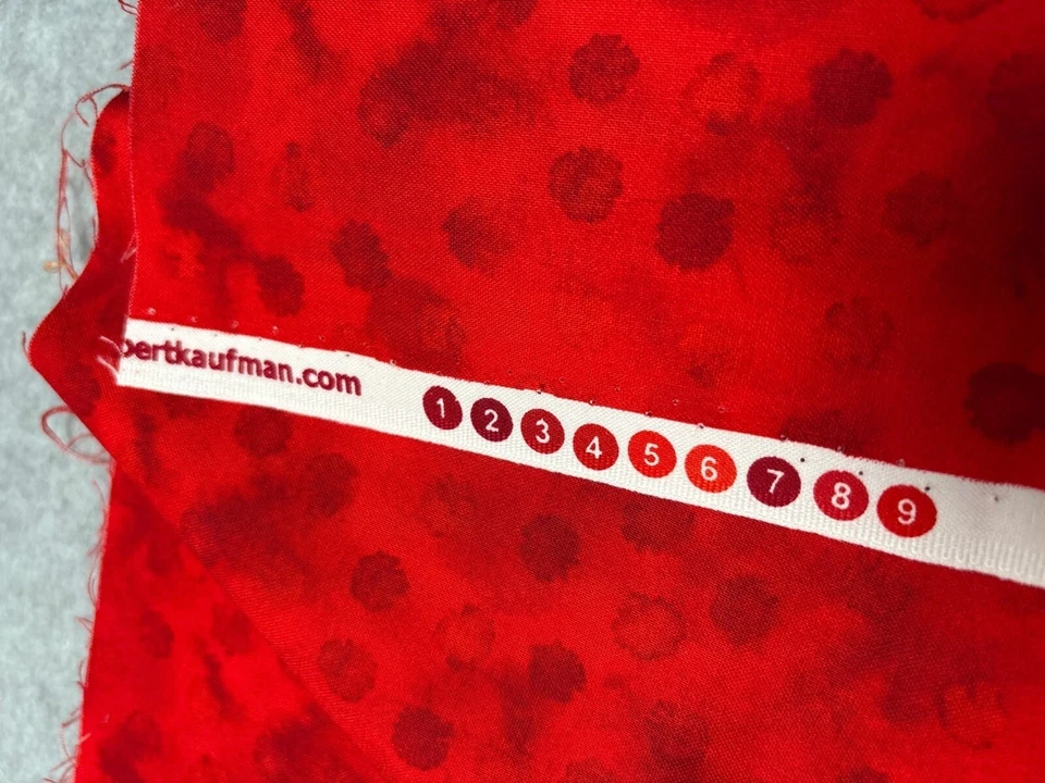 Robert Kaufman Red Polka Dot Cotton Fabric 10"x44" Quilting Sewing Crafting Mate - Image 3 of 3