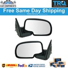 TRQ New Manual Mirrors Pair Driver & Passenger Side For 1999-2007 Chevy GMC