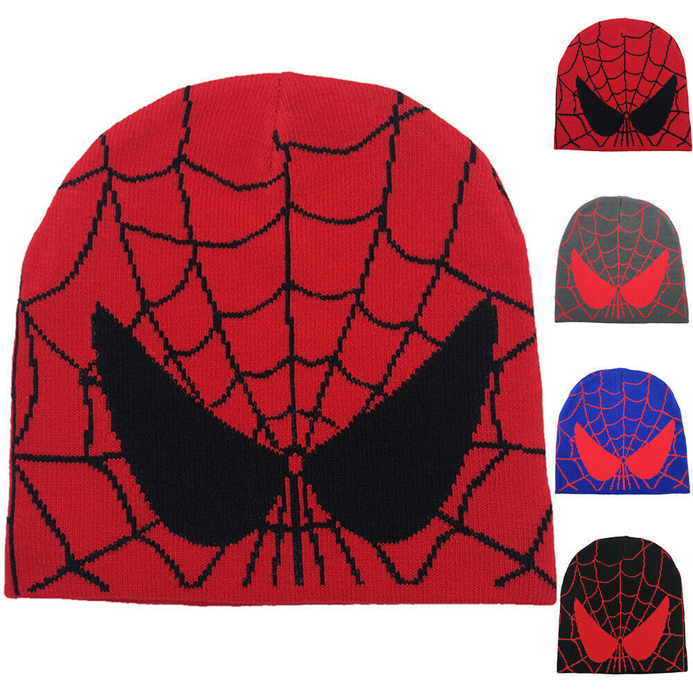 APL Cappello a maglia donna uomo Spiderman berretto invernale hip hop cappello elasticizzato cappello