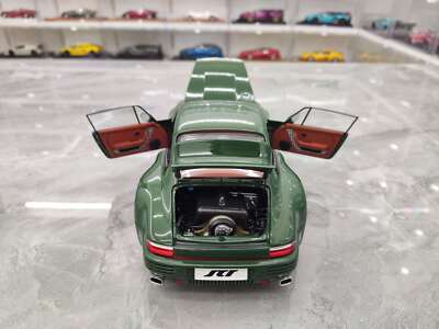 AR 1/18 Porsche RUF SCR 2018 - Miniature Voiture En Métal Vert - Modèle Collection