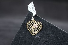 10.K HAND MADE YELLOW/ROSE GOLD HEART PENDENT