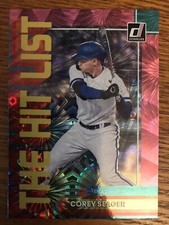 2022 Donruss Pink HoloFoil Fireworks The Hit List Corey Seager Texas Rangers