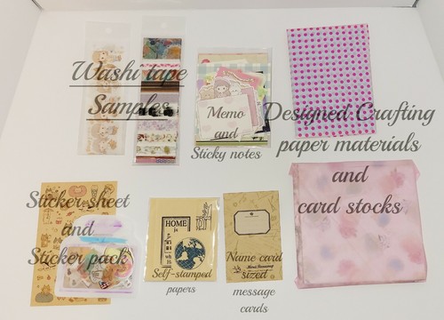 Journaling Supplies Pack, Washi Tapes, Adhesive Stickers & Memo Paper, Lucky Bag - Picture 8 of 8