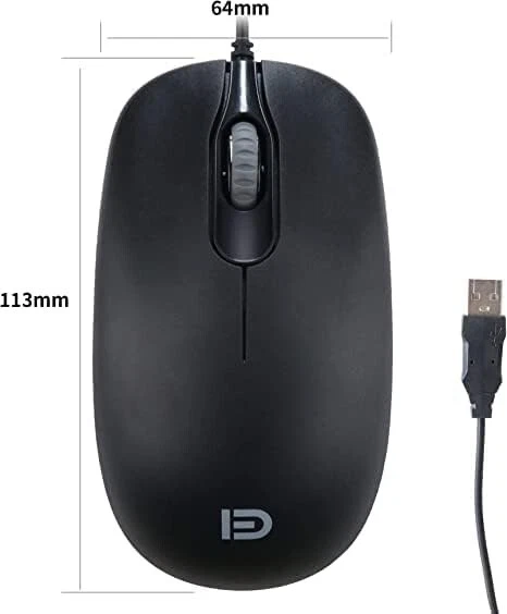 Ergonomic Wired USB Mouse – Optical Comfortable Grip for PC, Laptop & Office - Image 4 of 4