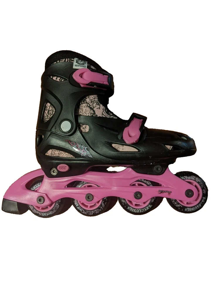 Kryptonics Fabulous Inline Skates Rollerblades Girls Protective Gear Black Pink - Image 4 of 4