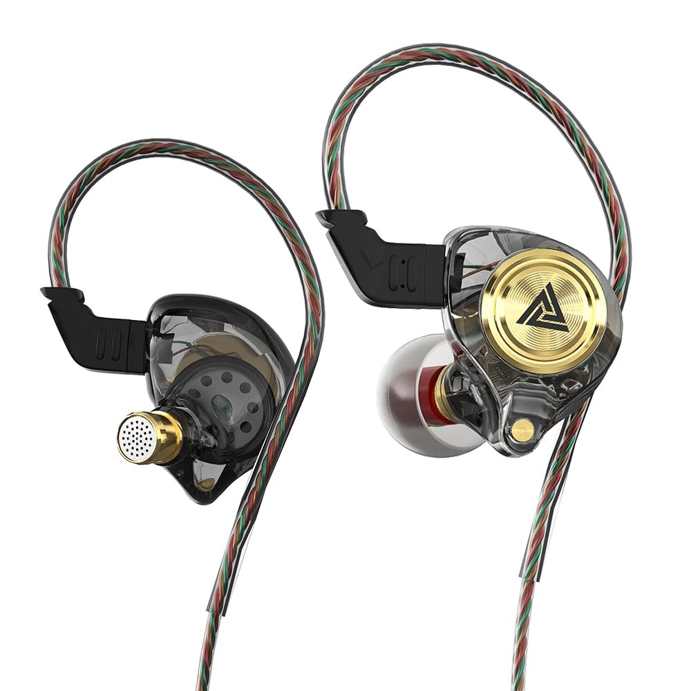 Yeabomy Wired Gaming Earbuds AK3file In-Ear HiFi Deep Bass 10mm Driver Black