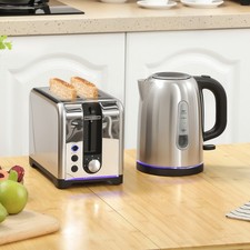 1.7L 3000W Fast Boil Kettle and 2-Slice Toaster Set with Otter Thermostat