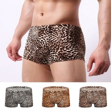 Uomo Biancheria Intima Sexy Wild Moda Leopardato Boxer, Traspirante Comodo Boxer