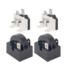 Universal 2 Pin Fridge Starter Relay QP2-4.7 + Thermal Overload Protector New