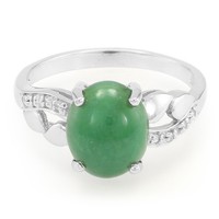 Cavill Ring 1,98Ct GrüNer Chrysopras 925 Sterlingsilber Damen Schmuck