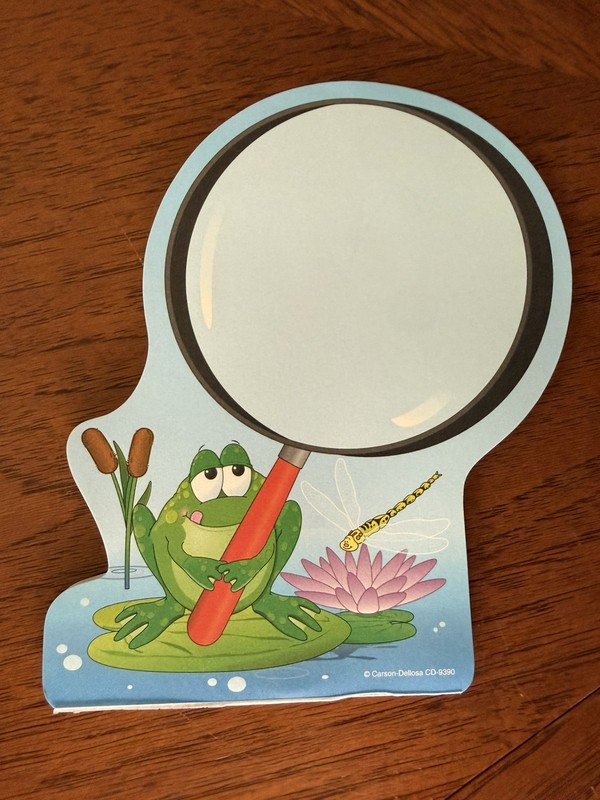 Vintage Carson Dellosa Frog with Magnifying Glass Notepad 35 Sheets 