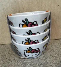 New Hello Kitty Halloween Melamine Snack Dipping Mini Bowls Set 4 Pumpkin