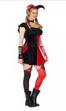 Disfraz Harley Quinn (solo vestido) para mujer accesorios medianos no incluidos