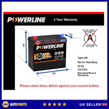 Battery fits TALBOT SAMBA EXPRESS 180 160 SUNBEAM AVENGER 049 350A New