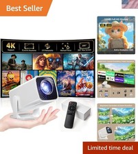 Portable 4K Mini Projector Bundled with 270  Rotation Perfect for Outdoor Movie