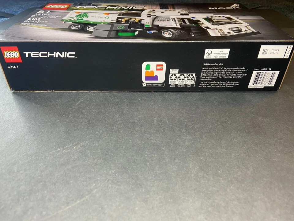 LEGO Technic MACK LR CAMIÓN DE BASURA ELÉCTRICO 42167 503 piezas NUEVO SELLADO Foto 4 de 4