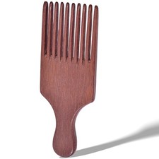 Men's Beard Pick - Wooden Hair Comb with Coarse Teeth for Small to Medium