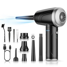 Compressed Air Duster, 11-in-1 Cordless Keyboard Cleaner for Office, 120000RP...
