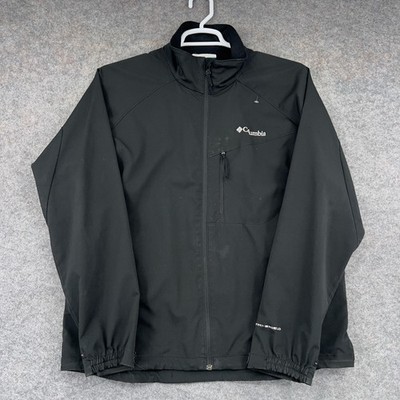 Columbia Jacket Mens Large Black Interchange Omni-Shield Softshell Hiking