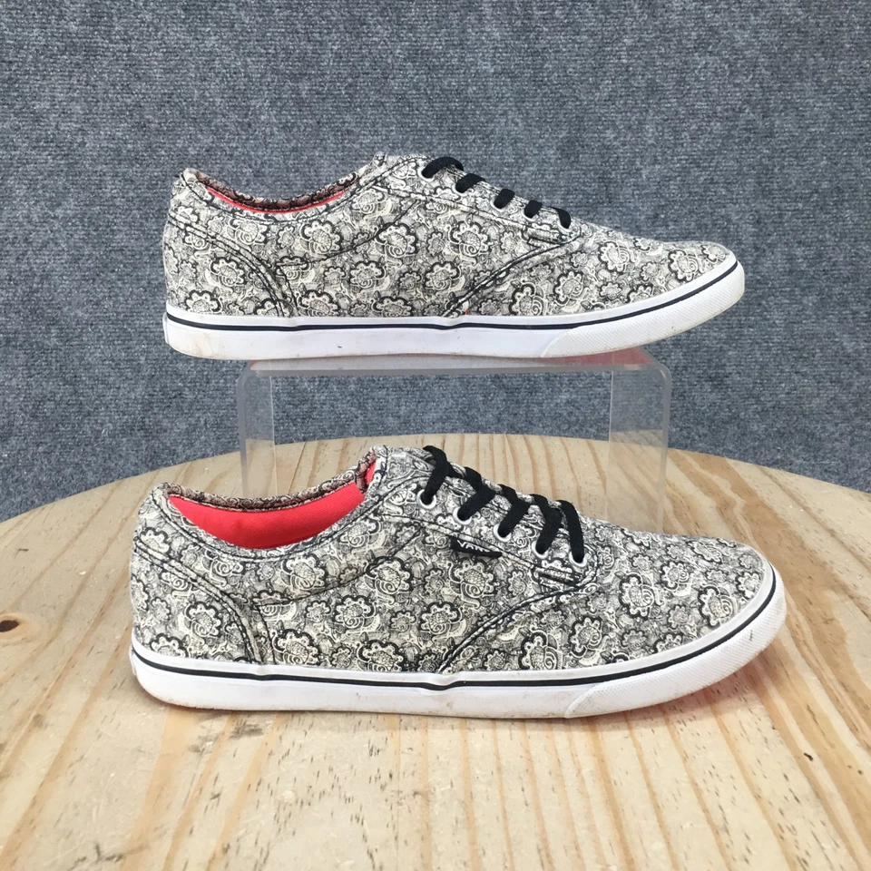 Vans туфли женщин 8,5 Atwood пейсли скейтбординга низкий верхний кроссовок черный белый - Изображение 2 из 4