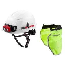 BOLT White Type 2 Class E Front Brim Non-Vented Safety Helmet W/BOLT High Visibi