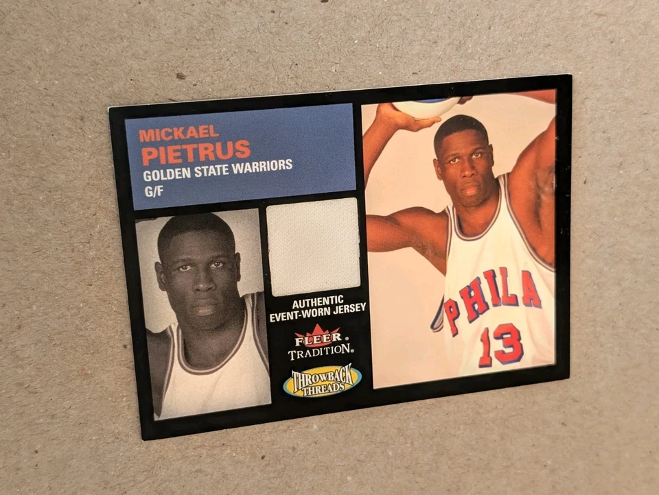 2003-04 Fleer Tradition - Throwback Threads Mickael Pietrus #TT-MP Jersey - Image 2 of 3