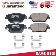 Front Ceramic Brake Pads with Hardware for 2011 - 2015 Hyundai Sonata 2.0L 2.4L