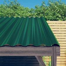 Roof Panels 12 pcs Galvanized Steel Green 31.5"x14.2"