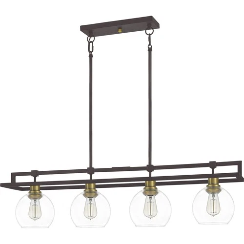 Quoizel DBS440 Dobbs 4 Light 40"W Linear Chandelier - Bronze - Picture 8 of 8