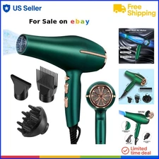 Hair Dryer Ceramic Nylon Plastic 2000W Ionic Fast Dry Low Noise Salon Use
