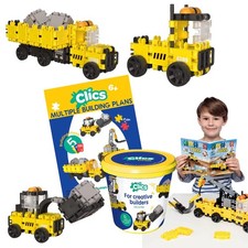 Clics Builders Edition- Konstruktionsspielzeug für Kinder ab 3 Jahre, kreatives 