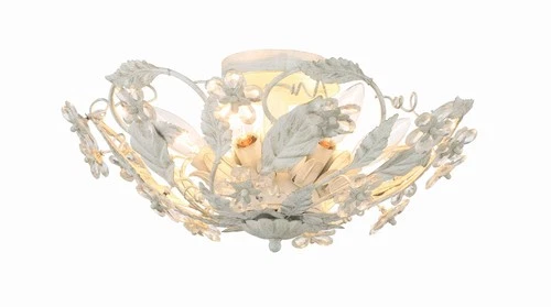 Crystorama Cut Crystal Flower 16" Wide Six-Light Ceiling Light Fixture - Picture 4 of 8