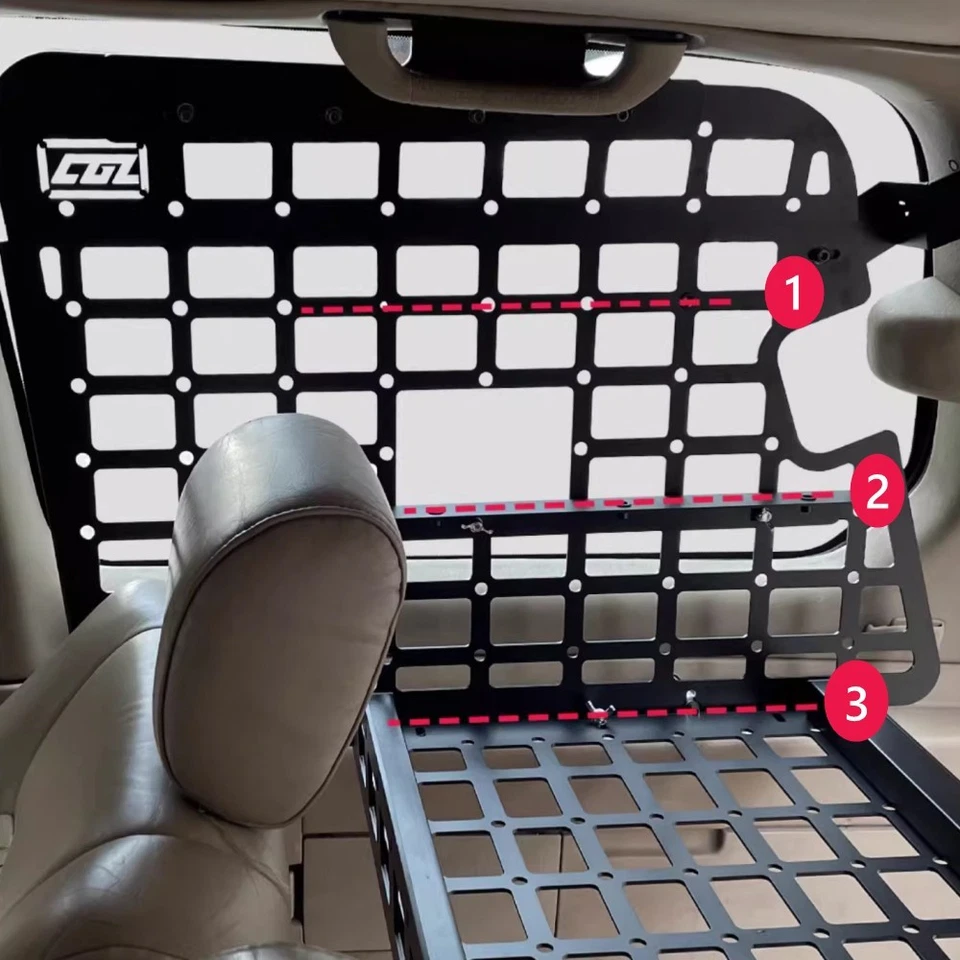 Paneles Molle de almacenamiento estante maletero trasero para Toyota Land Cruiser J100/Lexus LX470 Foto 3 de 4