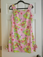 Lilly Pulitzer Vintage White Label Shift Dress MUSTLE BEACH CRAB 10
