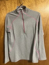 Patagonia Quarter Zip Capilene 3 Midweight Base Layer  Women's Size M  Gray Mock