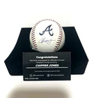 Fanatics Under Wraps Atlanta Braves Chipper Jones Signed Baseball-Braves Logo!!
